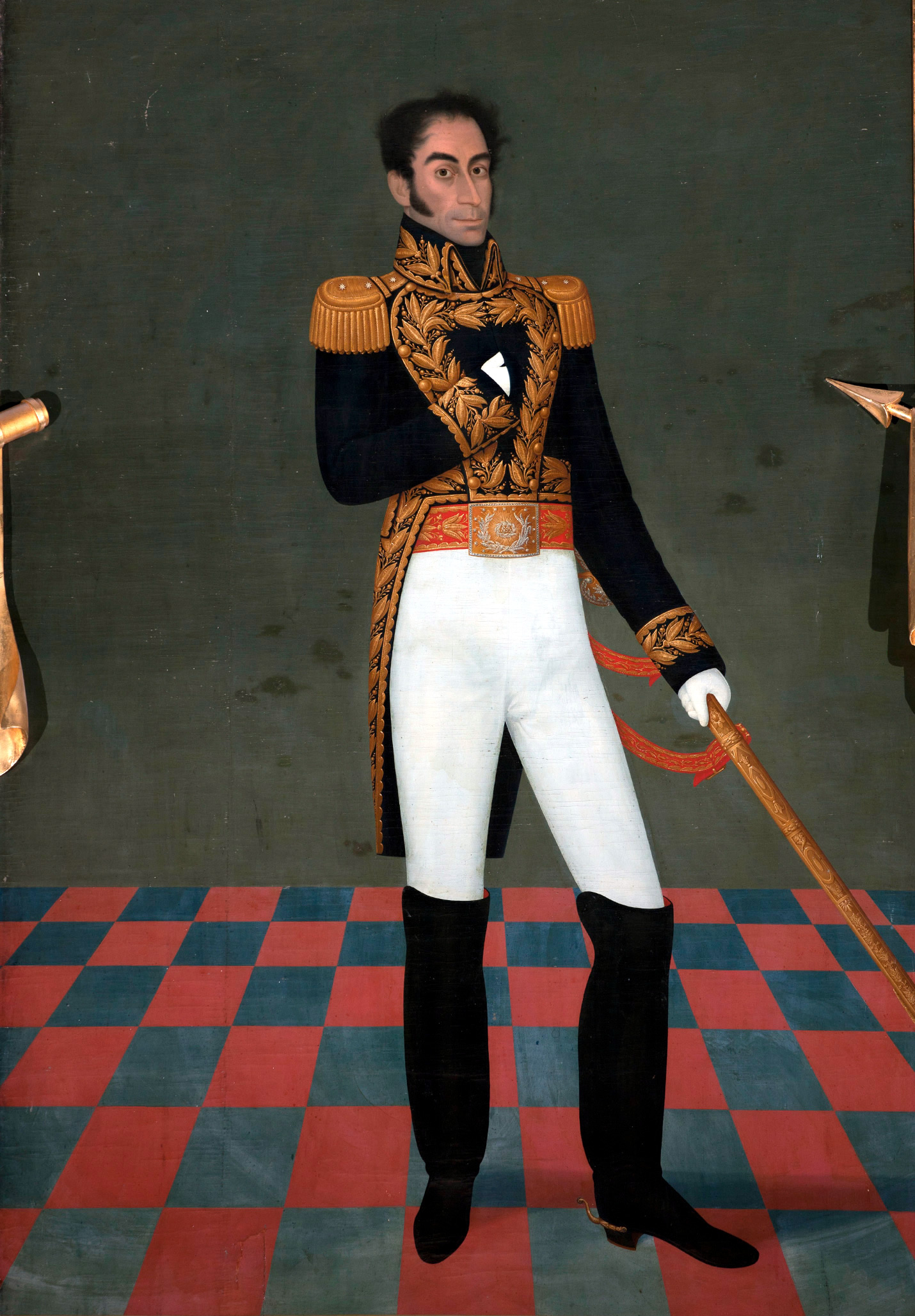 Simón Bolívar por José Gil de Castro,Fechado en 1825, este óleo sobre tela mide 208 x 134 cm y forma parte de la Colección Casa de la Libertad, en Sucre. En el anverso tiene la siguiente inscripción: “En Lima, Por Gil”. Se trata de un regalo del Libertador a Sir Robert Thomas Wilson y fue enviado con el general Guillermo Miller, según una carta fechada en Potosí el 29 de octubre de 1825. En 1840 sería ofrecido por su hijo, Belford Hinton Wilson, a la república de Bolivia y fue entregado al Congreso por el presidente José Ballivián para ser colocado en la sala de sesiones de la Soberana Convención Nacional de Bolivia en 1842