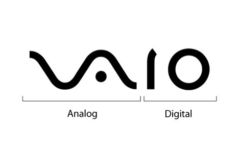 El logotipo de VAIO se compone de la patrones de ondas analógicas y digitales