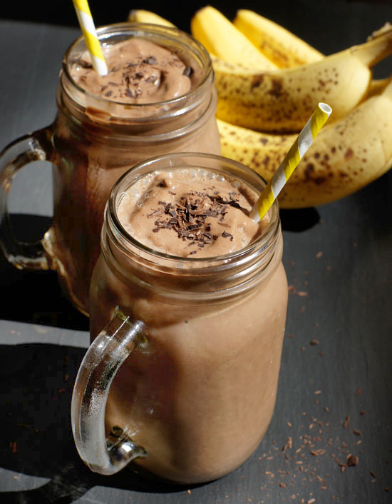 Milkshake de banana con chocolate