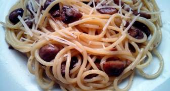 PASTA CON CHAMPIÑONES