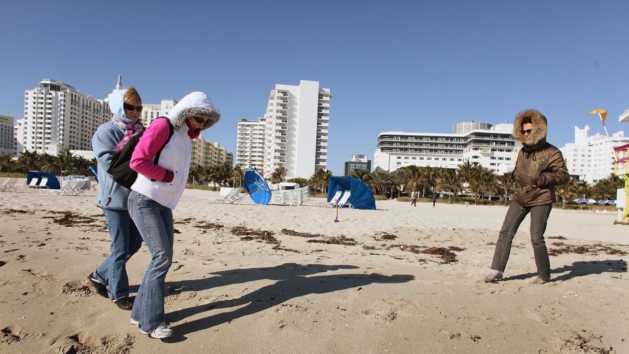 Quando é frio em Miami?