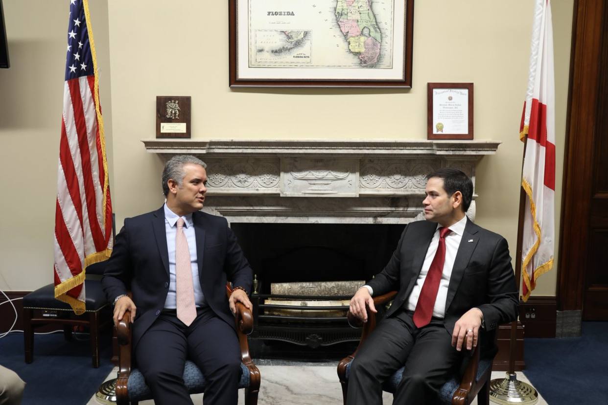 Marco Rubio se reunió con Iván Duque para tratar el tema de Venezuela