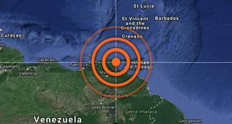 VENEZUELA Reportan Temblor de magnitud 5.1 al noreste de Irapa, Edo.