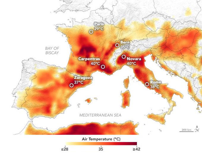 OLA DE CALOR EN EUROPA, CAMBIO CLIMÁTICO