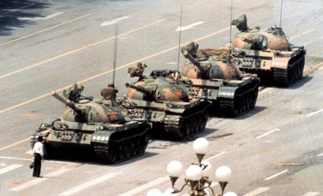 el hombre del tanque Masacre de Tiananmen pekin