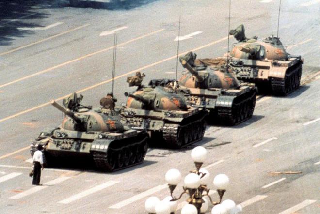 el hombre del tanque Masacre de Tiananmen pekin