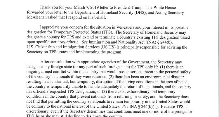 Inmigración de EEUU negó definitivamente cualquier posible TPS para venezolanos