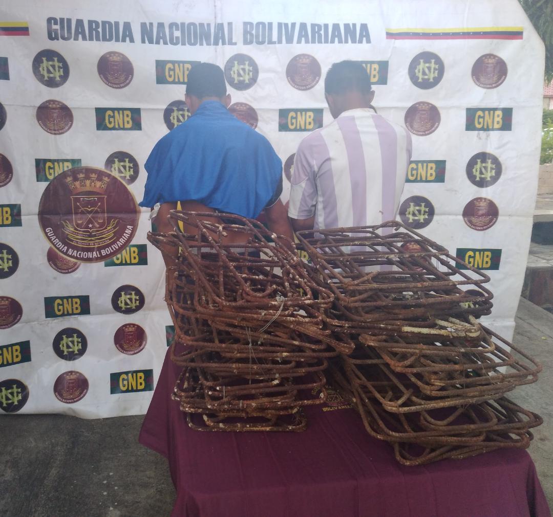 GNB capturó a dos ciudadanos por hurto de material estratégico en el estado Bolívar