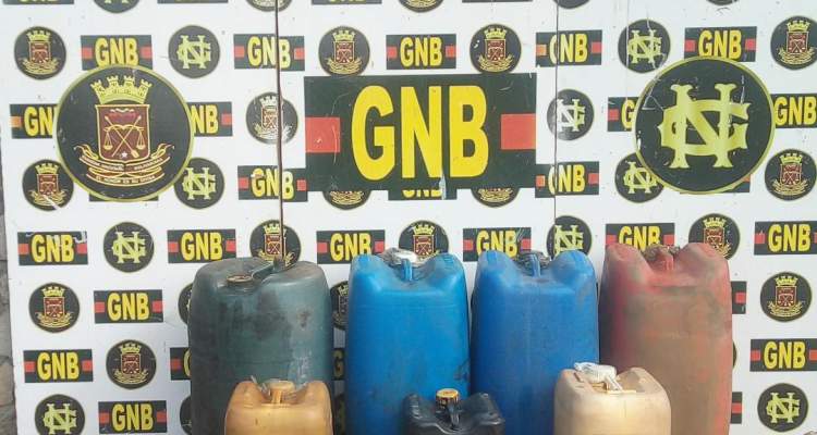 GNB retuvo 1.199 litros de combustible ilegal en el estado Bolívar