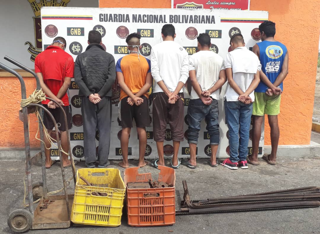 GNB capturó a 07 ciudadanos por hurto de material estratégico de Ferrominera del Orinoco