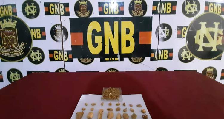 Efectivos de la GNB retuvieron 307 gramos de material aurífero