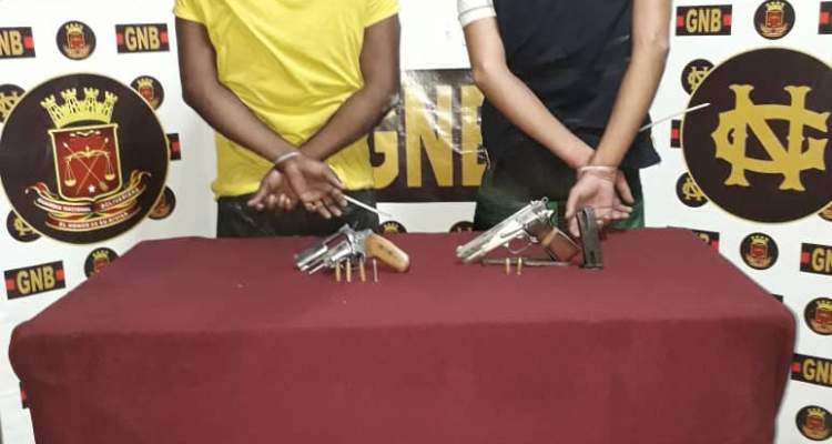 GNB capturó a cuatro sujetos con armas de fuego en el estado Bolívar