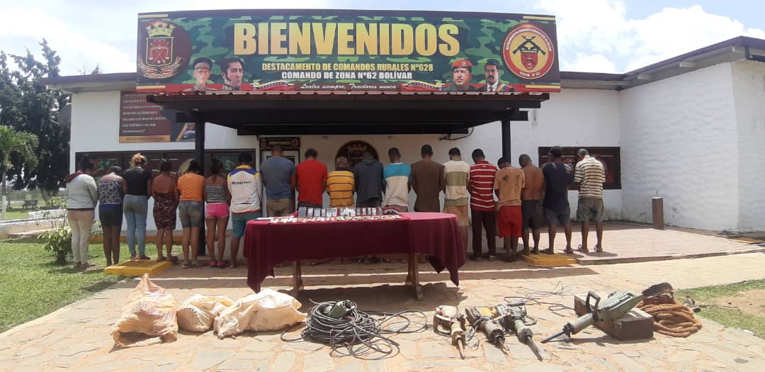 GNB capturó a 19 integrantes de los GEDO El Toto y Zacarías en El Callao estado Bolívar