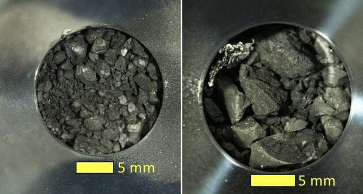 Fragmentos del asteroide Ryugu