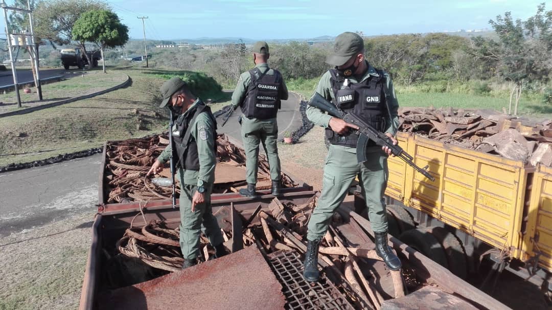 GNB retiene 40 toneladas de material ferroso en el estado Bolívar