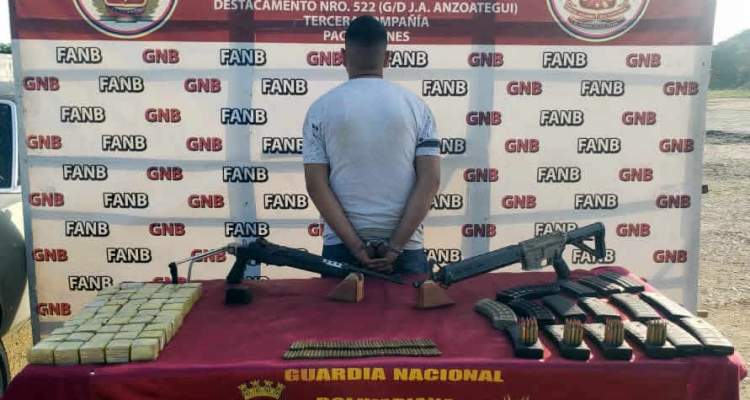 GNB capturó a ciudadano con armamento de guerra en el estado Anzoátegui