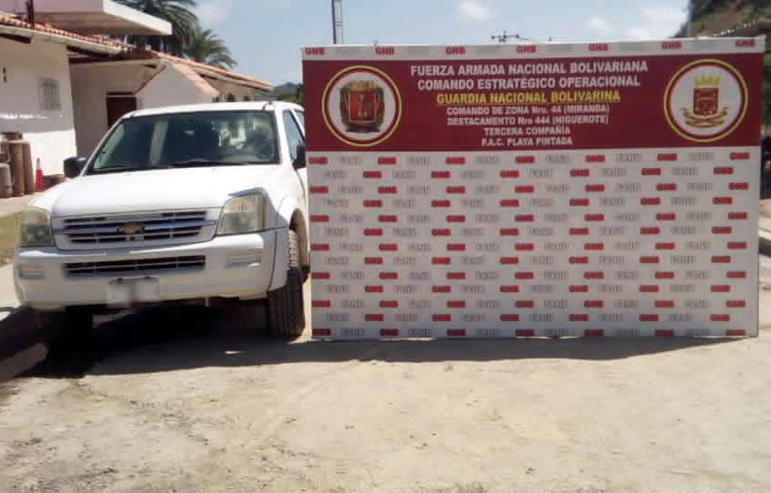 GNB recuperó camioneta robada en Higuerote