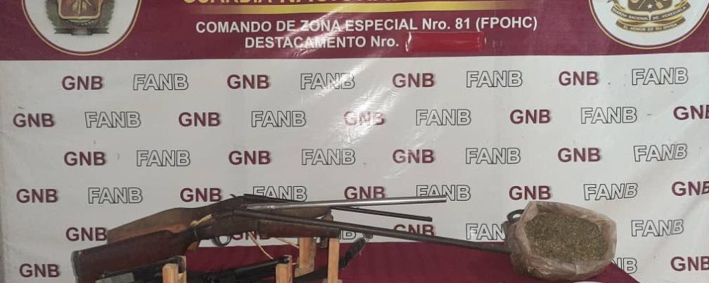 GNB neutralizó a sujeto incautando cinco armas de fuego