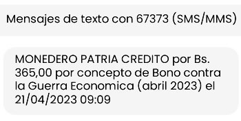 BONO CONTRA LA GUERRA ECONOMICA ABRIL 2023