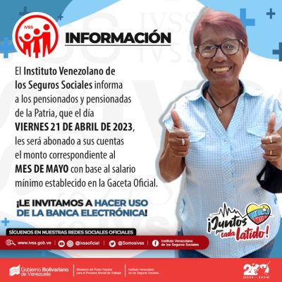 CUANDO PAGAN LA PENSION DE ABRIL MAYO 2023