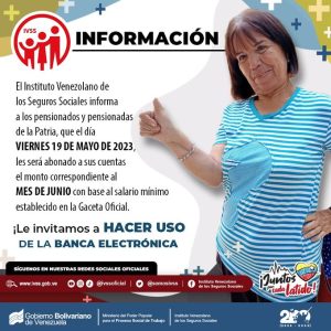 CUANDO PAGAN LA PENSION DEL IVSS DE JUNIO 2023