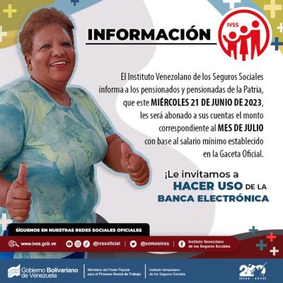  PENSION IVSS JUNIO JULIO 2023