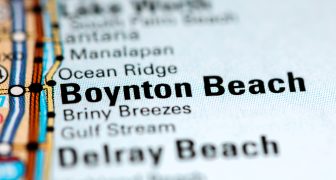Boynton Beach. Florida. USA on a map