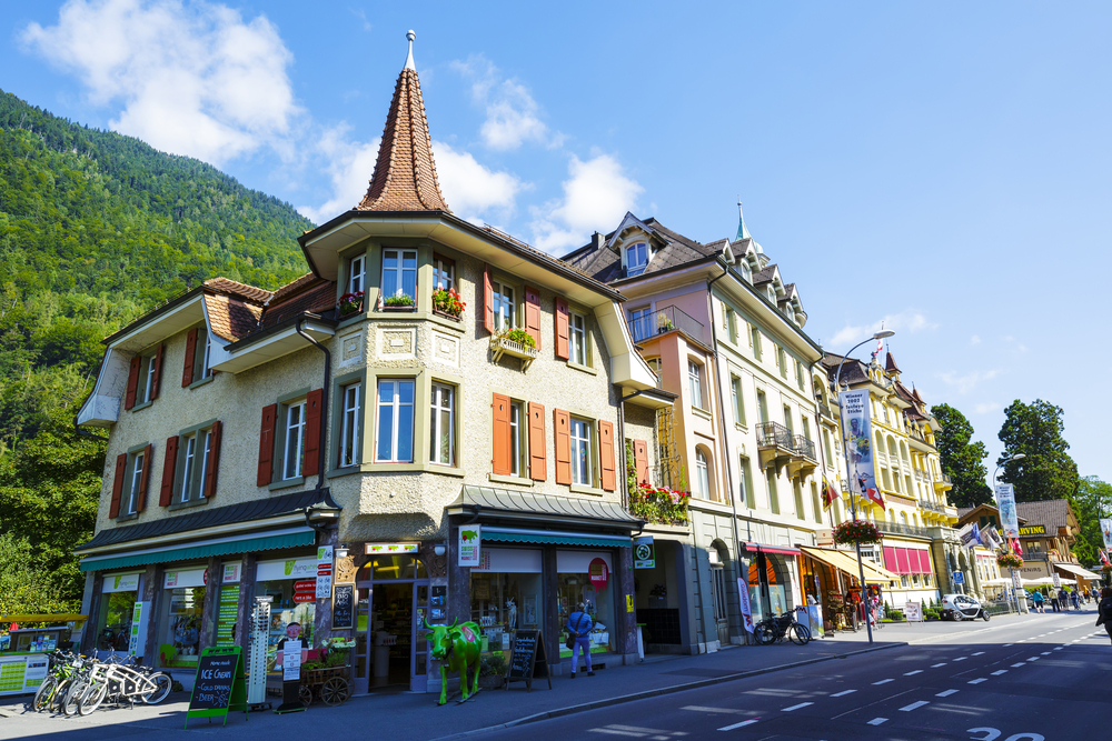 Interlaken, picturesque townhouses
