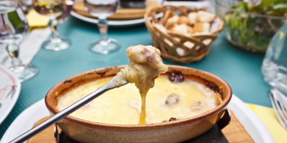 Cheese Fondue on a Fork