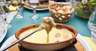 Cheese Fondue on a Fork