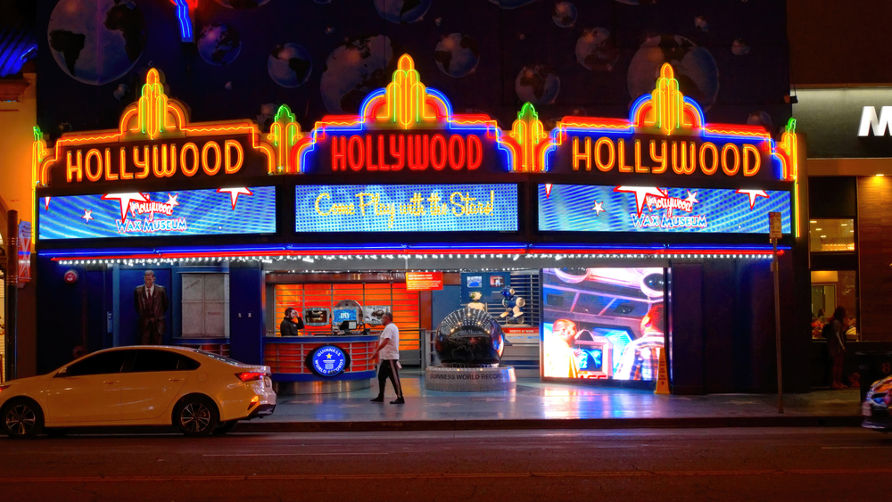 Hollywood Wax Museum at Walk of Fame - LOS ANGELES, USA - NOVEMBER 5. 2023