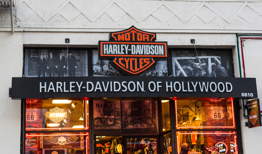 Harley Davidson store in Hollywood boulevard