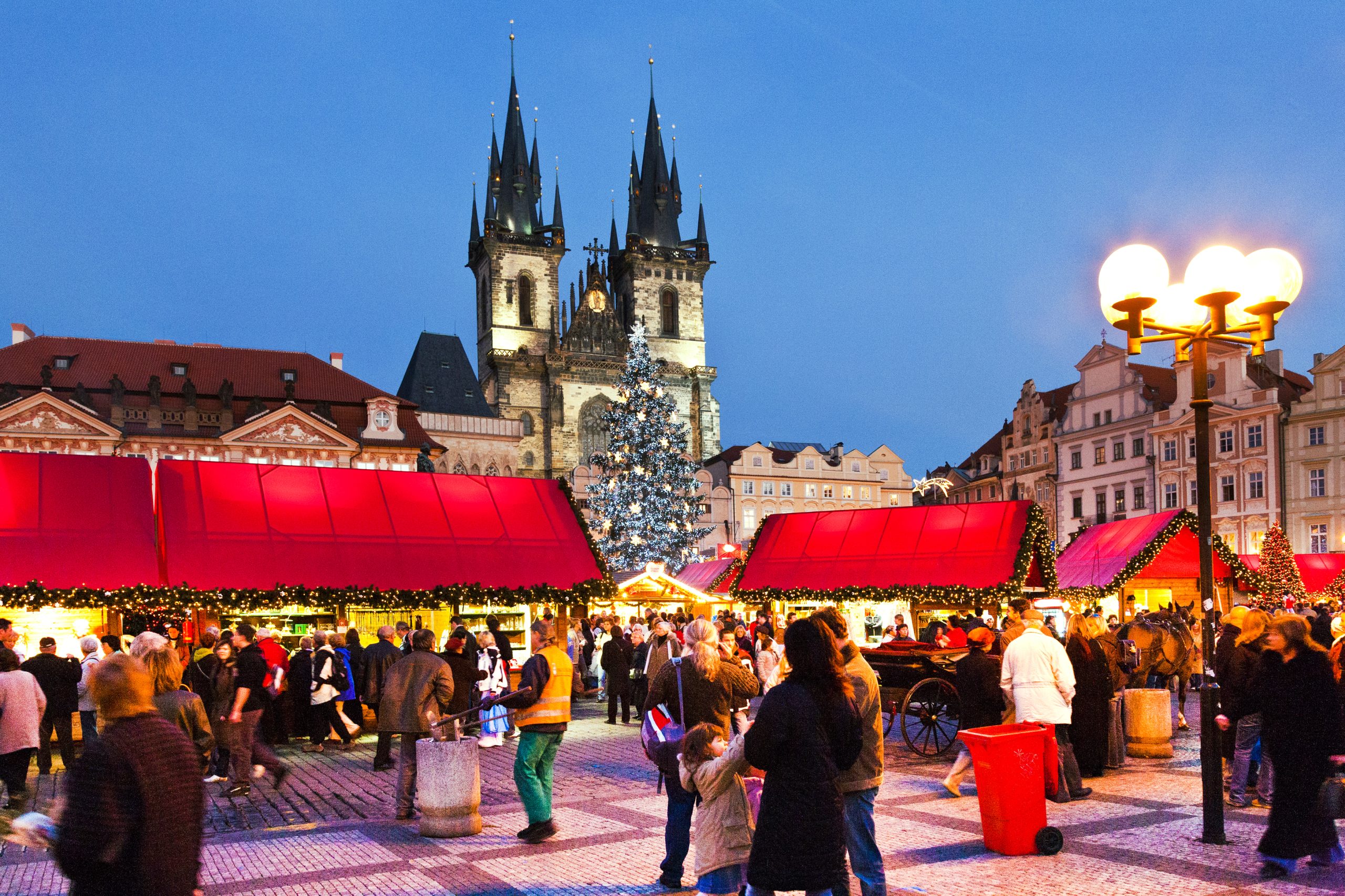 PRAGUE,CZECH REPUBLIC- : Prague Christmas market on O