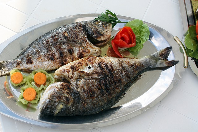 Pescado al horno con verduras