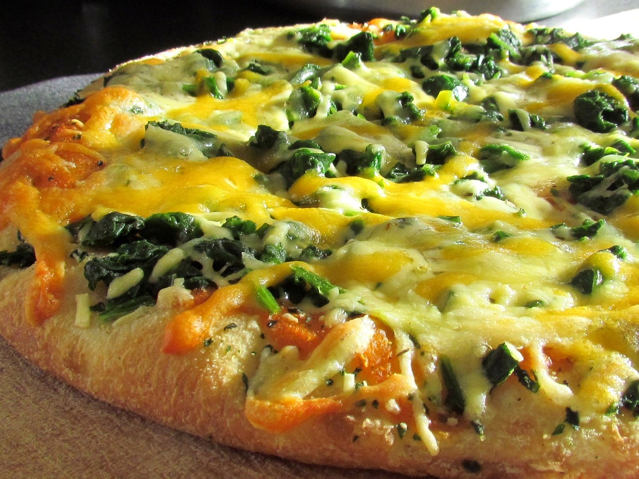 Tortilla de espinacas y queso