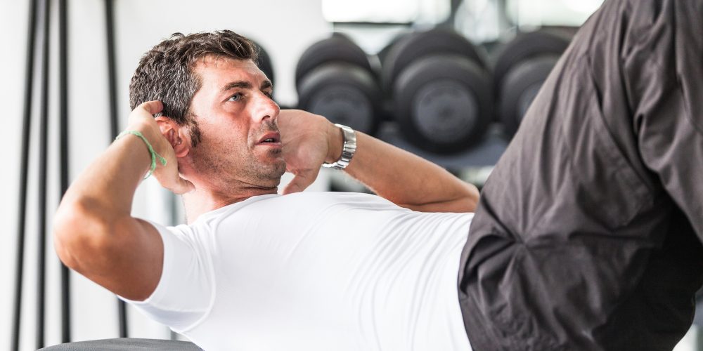 Man Doing Exercises for Abdominal