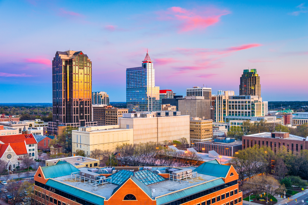 Raleigh, North Carolina, USA downtown city skyline