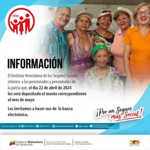 CUANDO PAGAN LA PENSION ABRIL 2024 IVSS NOTIACTUAL CRONOGRAMA ORIGINAL