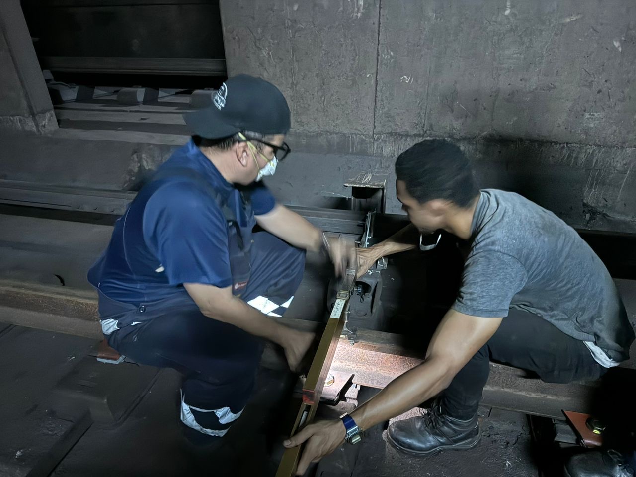 Trabajos de mantenimiento en el Metro de Caracas
