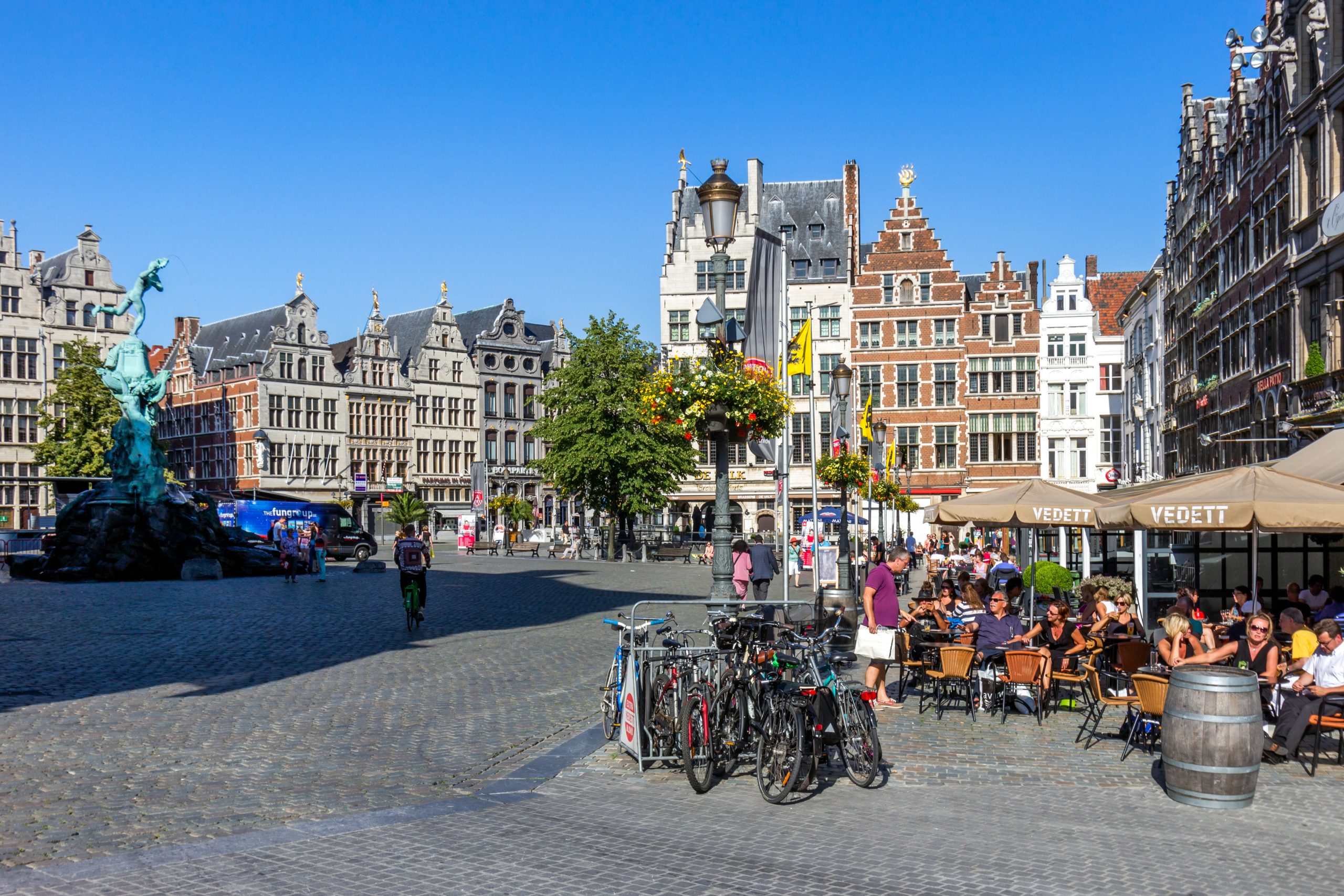 Grote Markt square in the historical centre of Antwerp.